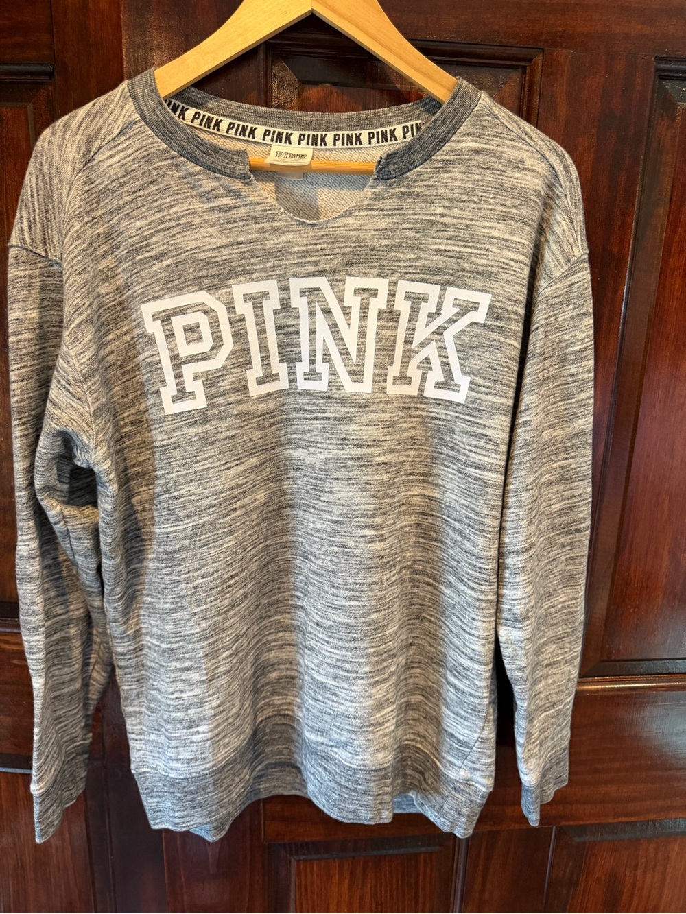 Victoria's Secret PINK Gray Marled Crewneck Sweatshirt